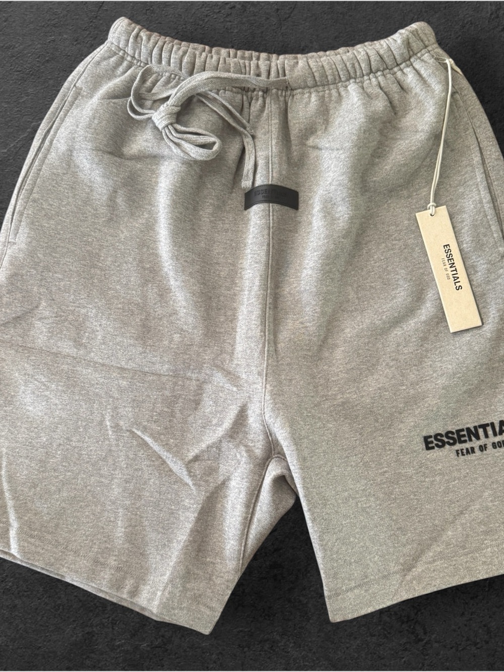Fear of God Essentials Men's Dark Oatmeal Gray Shorts